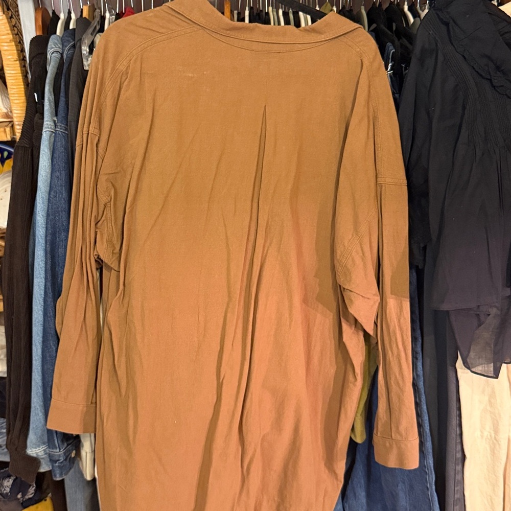 OZMA Brown Audrey Shirt Jacket Cotton M - Picture 3 of 3